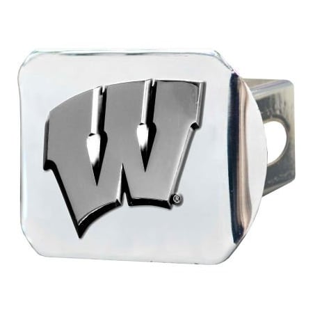 Fanmats University of Wisconsin - 3-D Chrome Hitch Cover 3-3/8" x 4" - 15091 15091